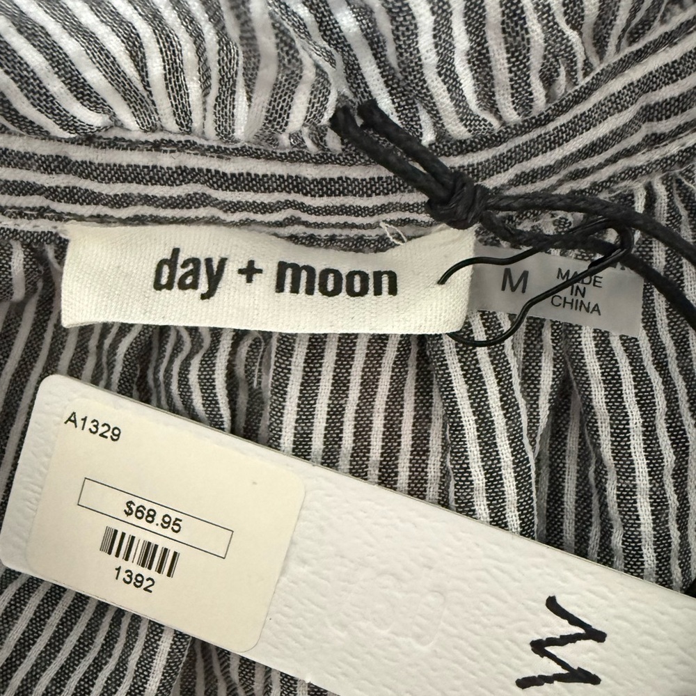 Day + Moon Navy Striped Women's Blouse - Picture 2 of 2